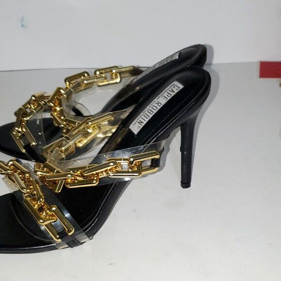 Cape Robbin Women's Heels Boho Gold Tone Chain Detail Almond Toe Slip On Size 11 - Picture 5 of 13